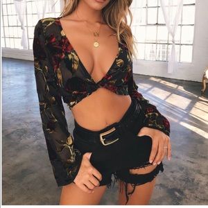 Mesh Floral Top